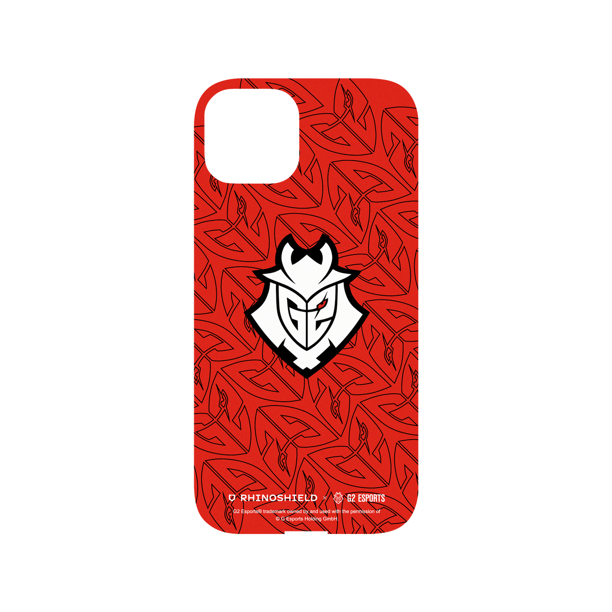 RhinoShield X G2 Esports Mod NX iPhone 13 Case - G2 - Red Pattern Backplate