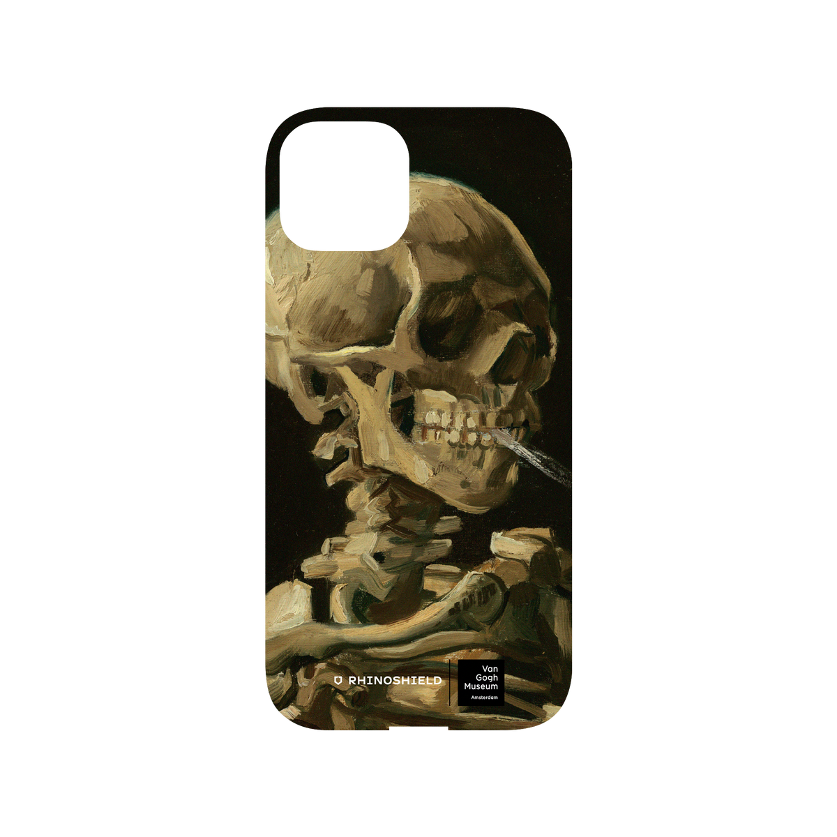 RhinoShield X Van Gogh Museum Mod NX iPhone 13 Case - Head of a Skeleton with a Burning Cigarette Backplate