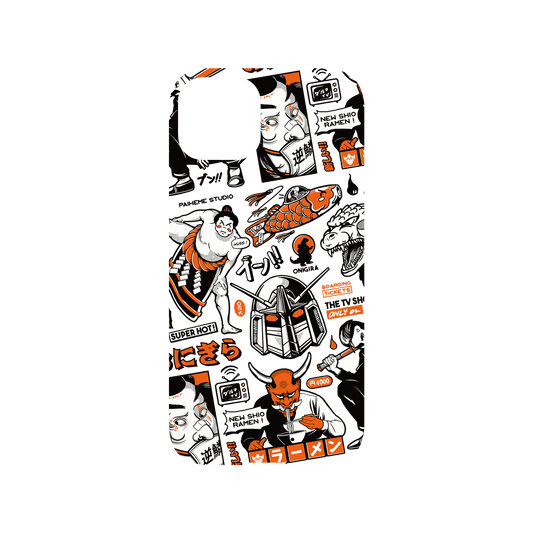 RhinoShield X Paiheme Studio Mod NX iPhone 13 Case - Black Orange Mix (Transparent) Backplate