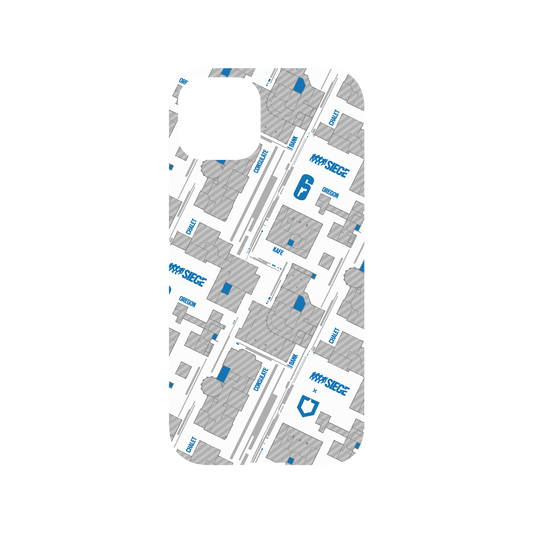 RhinoShield X 6: Siege Mod NX iPhone 13 Case - Map - Blue Backplate