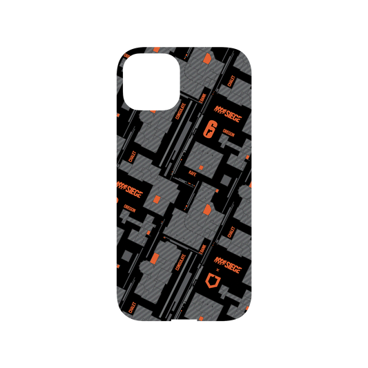 RhinoShield X 6: Siege Mod NX iPhone 13 Case - Map - Orange Backplate