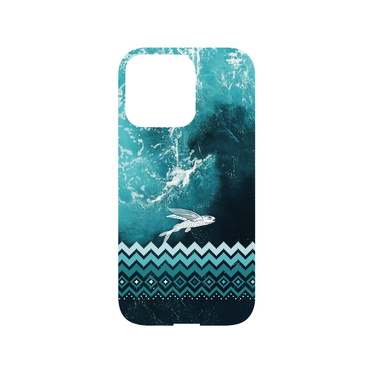 RHINOSHIELD X WasangShow Mod NX iPhone 13 Pro Case - Flying Fish in the Deep Sea Backplate