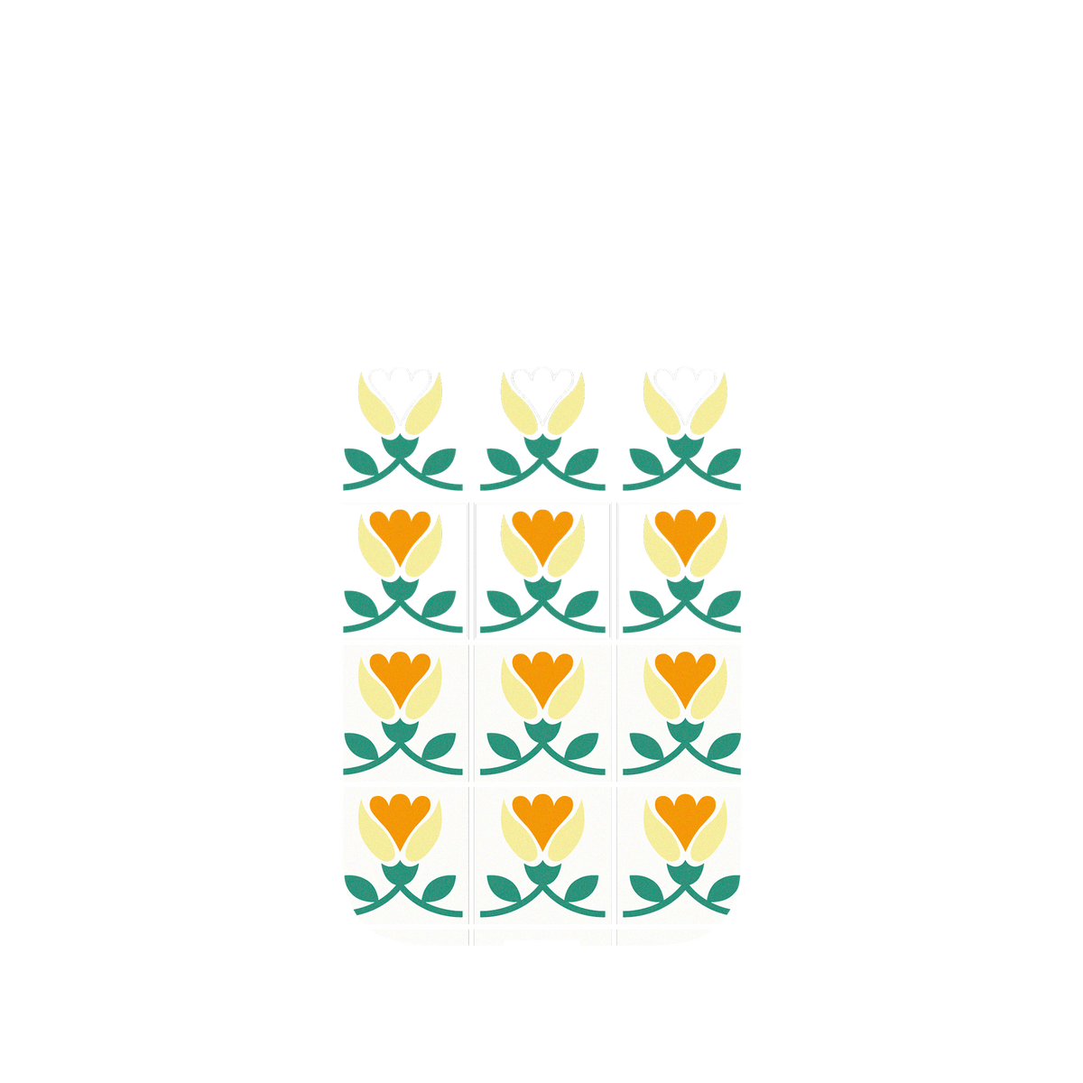 RhinoShield X OldHouseFace Mod NX iPhone 13 Pro Case - Newtro Tiles - Tulips Backplate