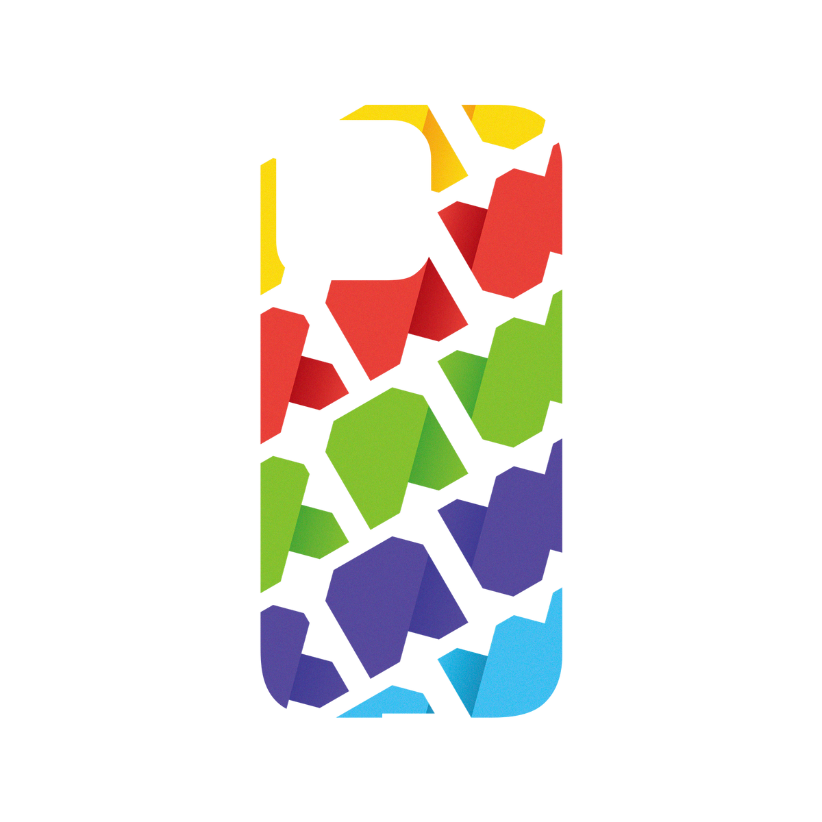 RhinoShield X JOCR Mod NX iPhone 13 Pro Case - Raw Rainbow Pattern Big Backplate