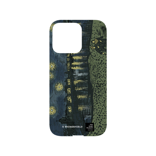 RHINOSHIELD X Van Gogh Museum  Mod NX iPhone 13 Pro Case - Sketch of Starry Night Over the Rhône - Recolored by RHINOSHIELD Backplate