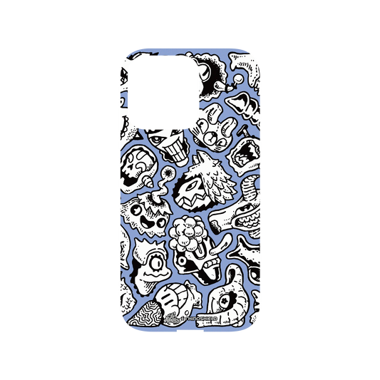 RhinoShield X Lei Melendres Mod NX iPhone 13 Pro Case - Puzzle Heads Blue Backplate