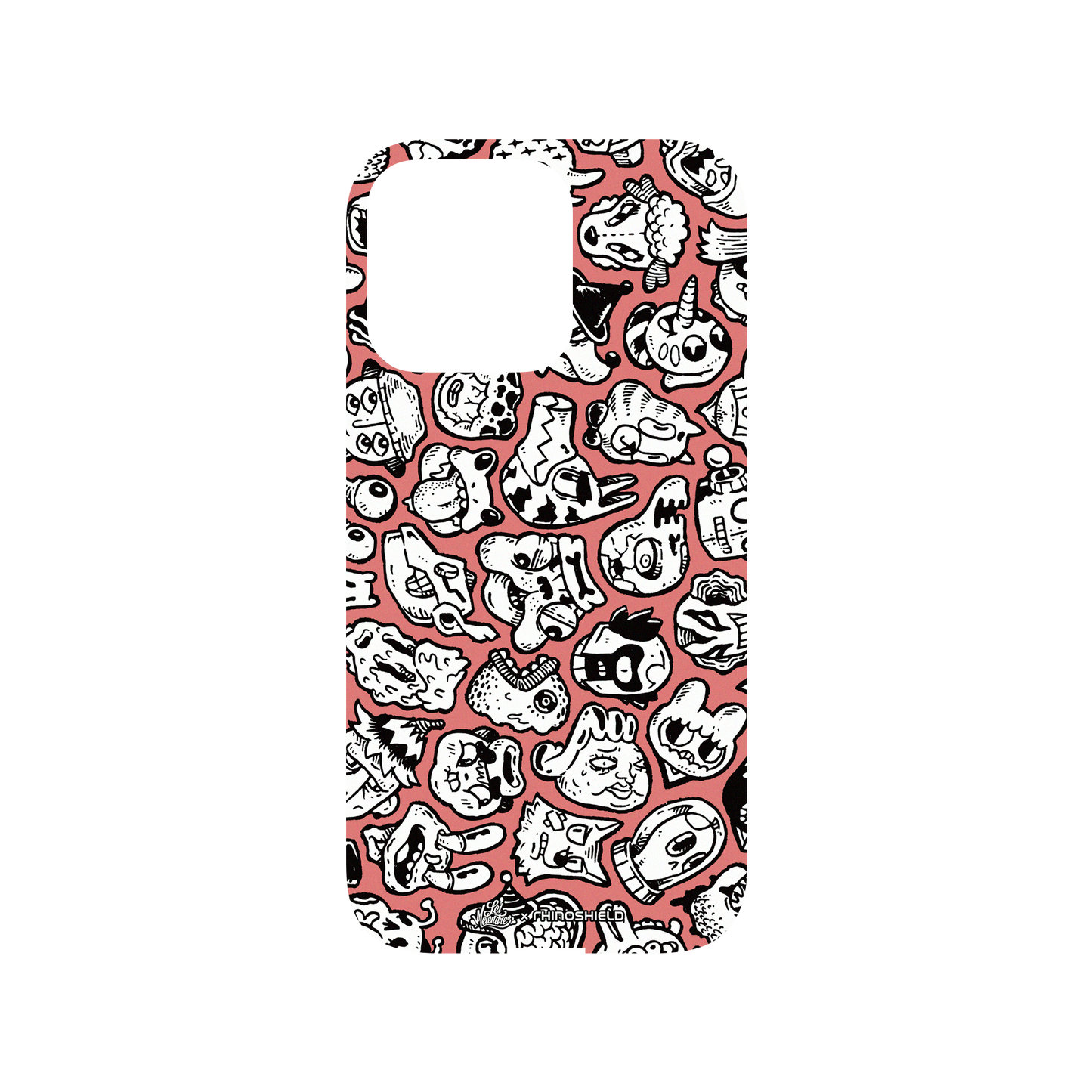 RHINOSHIELD X Lei Melendres Mod NX (MagSafe compatible) iPhone 13 Pro Case - Puzzle Heads Red 2 Backplate
