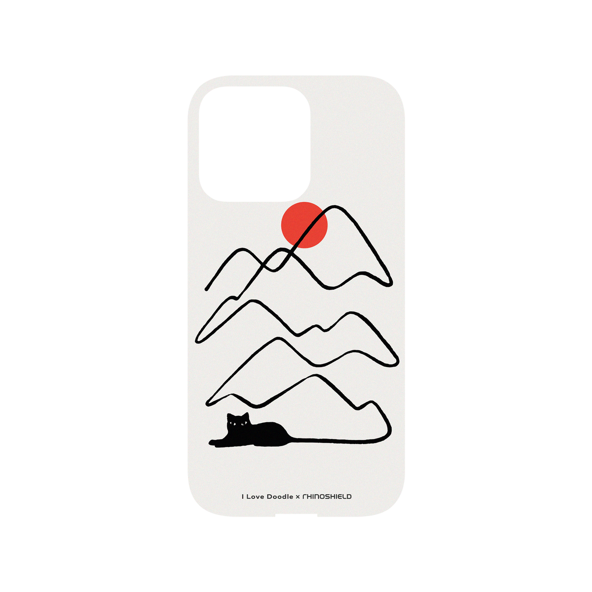 RhinoShield X I Love Doodle Mod NX iPhone 13 Pro Case - Cat Landscape - Tail Backplate