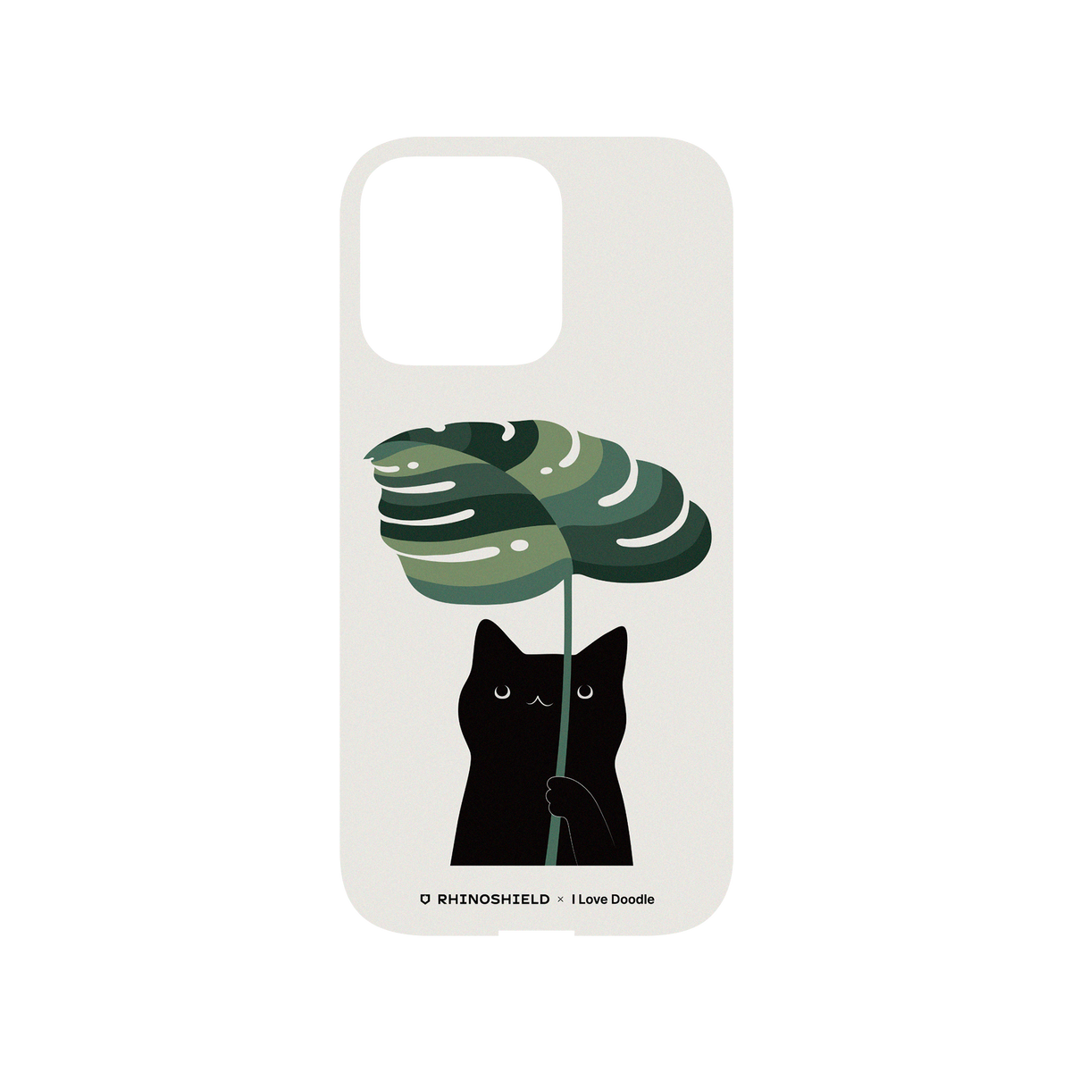 RhinoShield X I Love Doodle Mod NX iPhone 13 Pro Case - Cat and Plant - Umbrella Backplate