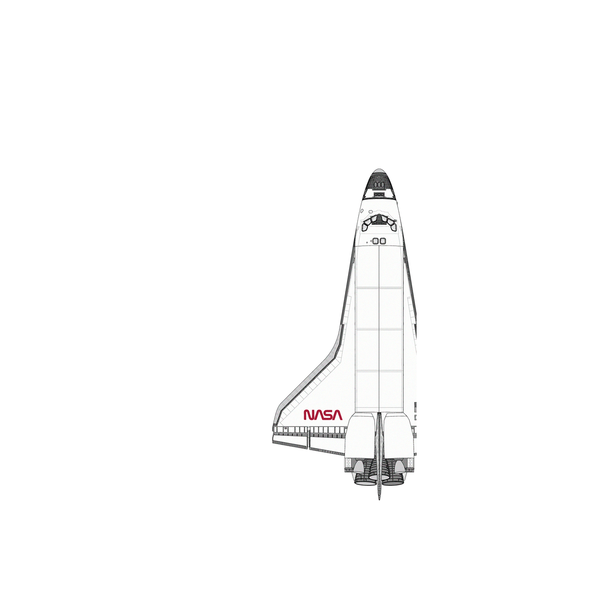RhinoShield X Cosmos Mod NX iPhone 13 Pro Case - Space Shuttle 2 Backplate