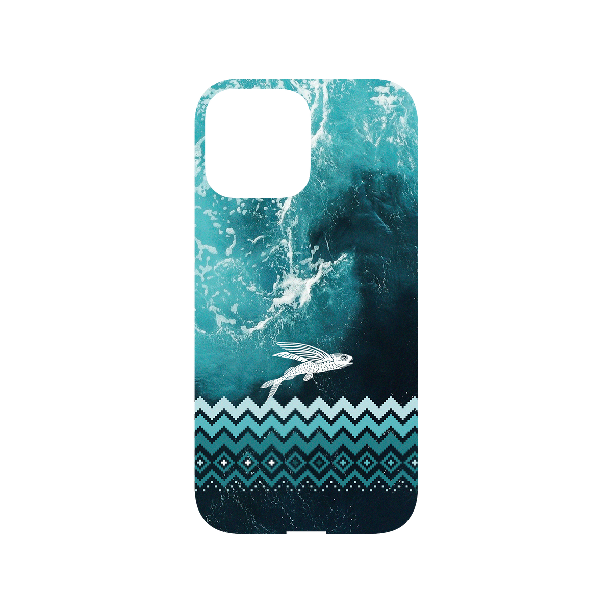RHINOSHIELD X WasangShow Mod NX iPhone 13 Pro Max Case - Flying Fish in the Deep Sea Backplate