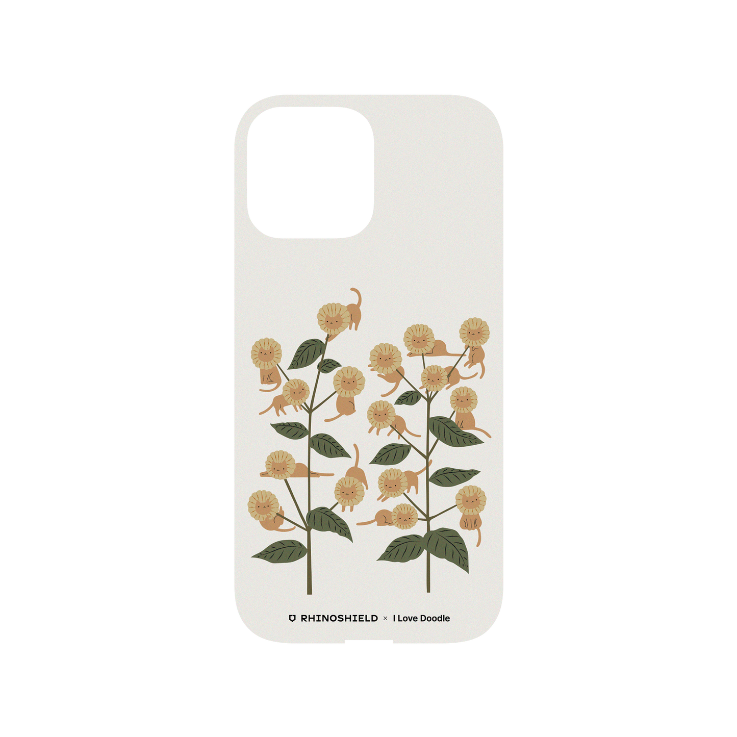 RHINOSHIELD X I Love Doodle Mod NX (MagSafe compatible) iPhone 13 Pro Max Case - Cat and Plant - Catmouflage Backplate