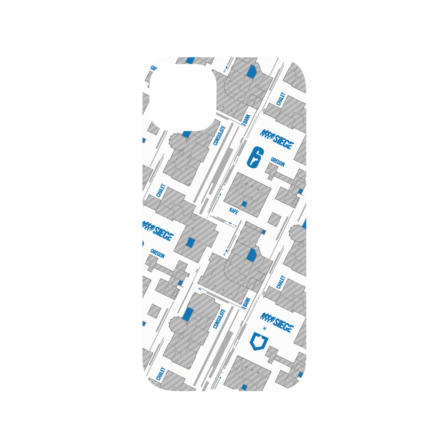 RHINOSHIELD X 6: Siege Mod NX (MagSafe compatible) iPhone 14 Plus Case - Map - Blue Backplate
