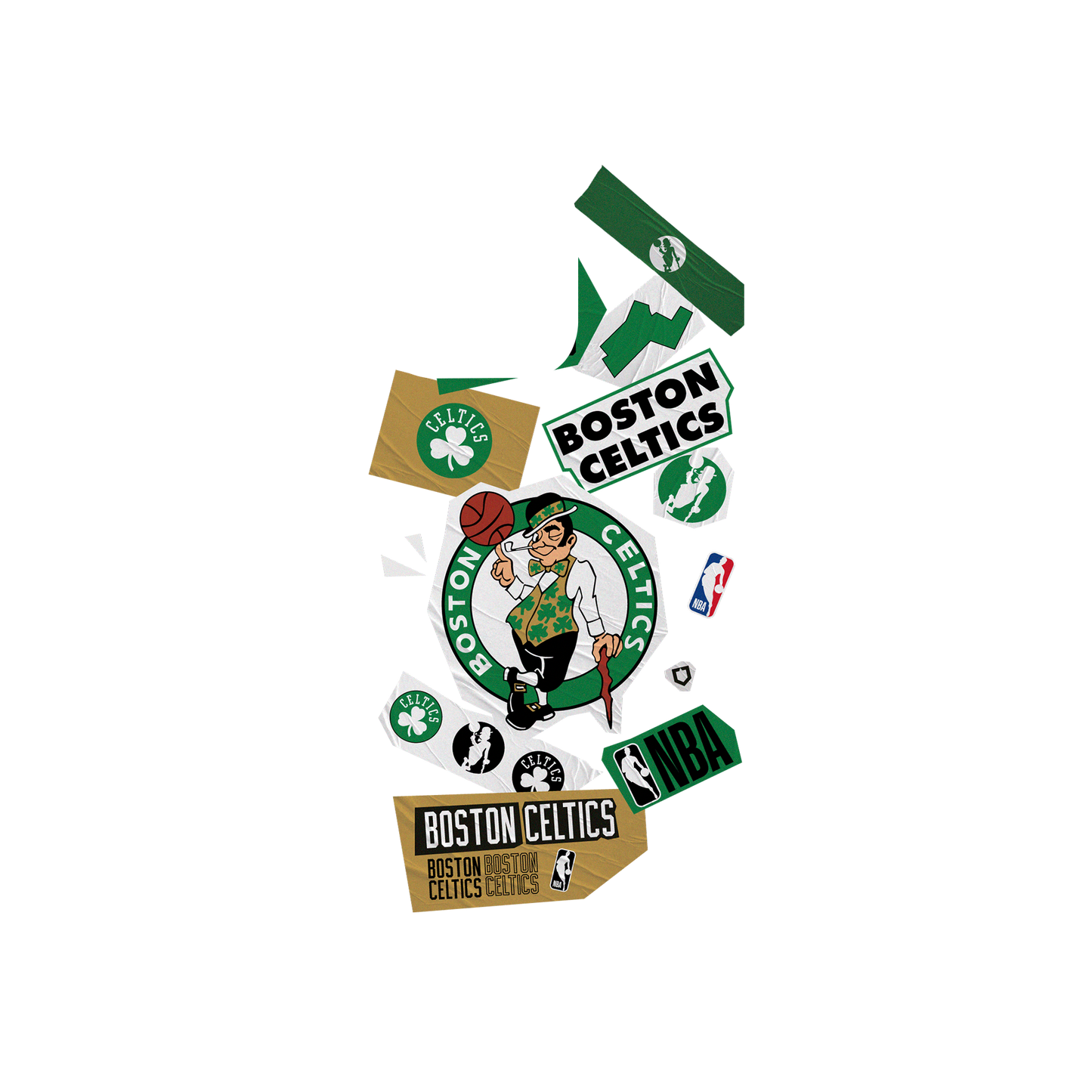 RHINOSHIELD X NBA Mod NX iPhone 14 Pro Case - Boston Celtics - Collage Backplate