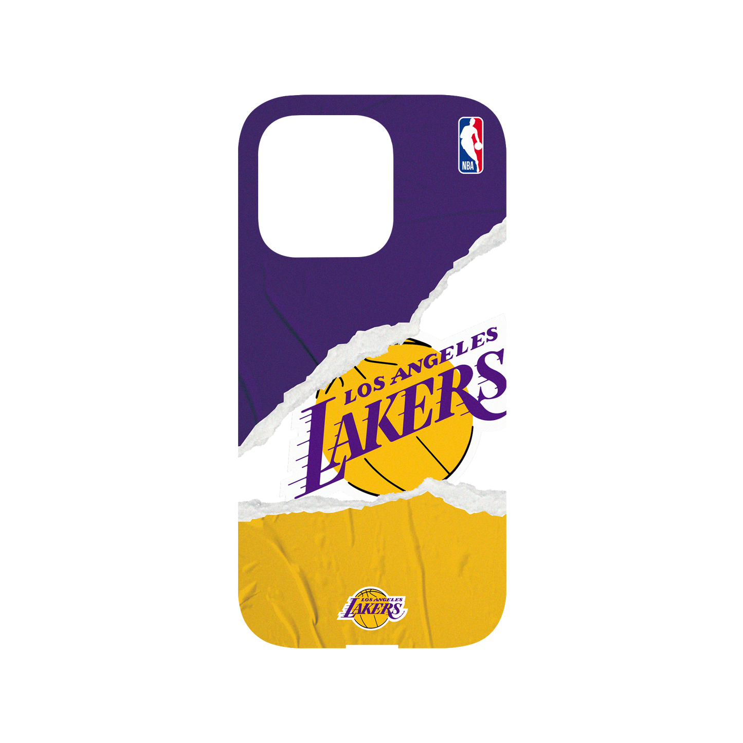 iPhone 14 Pro 犀牛盾Mod NX聯名設計款邊框背蓋兩用手機殼 NBA - 熱血系列-洛杉磯湖人 L.A. Lakers - Sweat and tears
