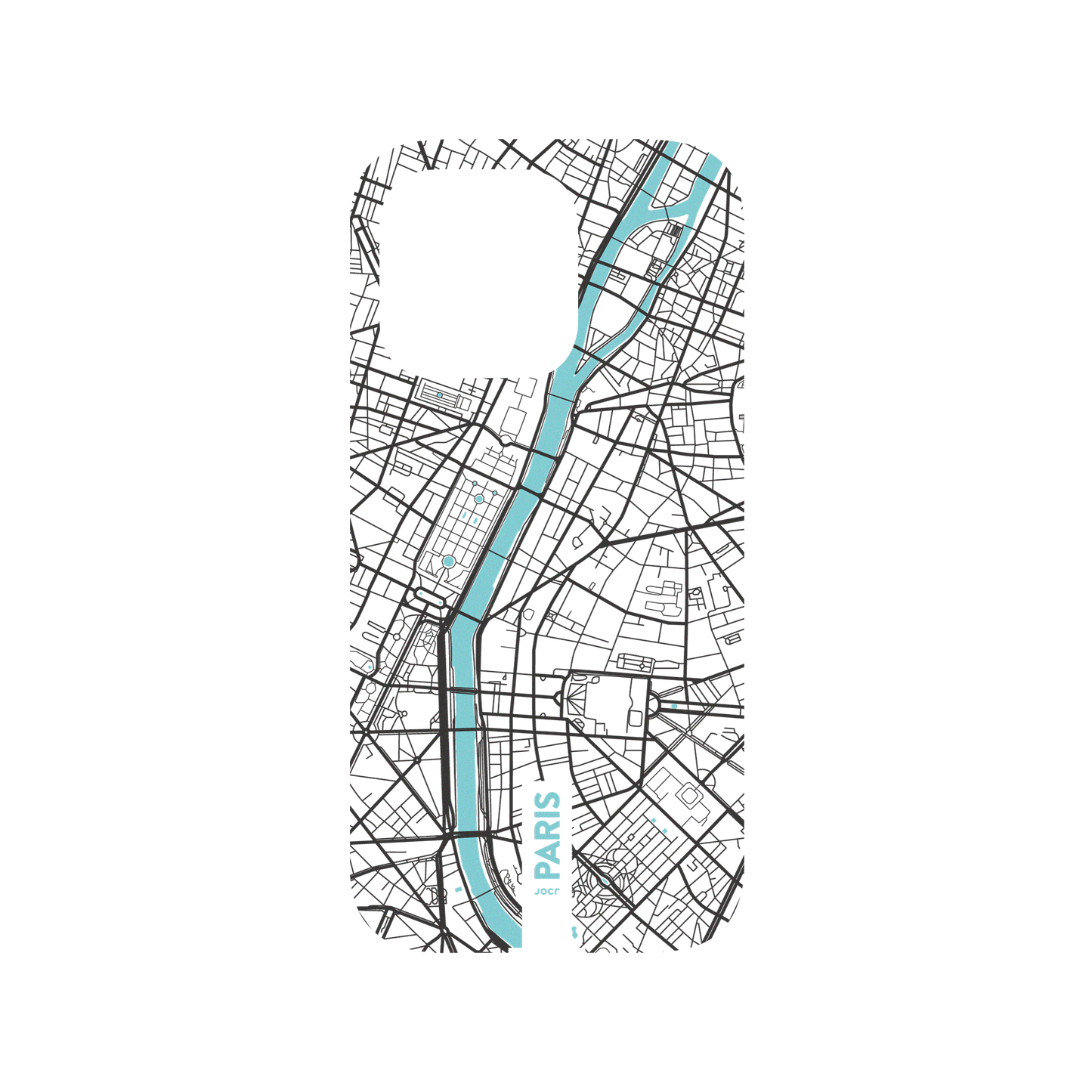 RHINOSHIELD X JOCR Mod NX (MagSafe compatible) iPhone 14 Pro Case - Paris (Black Logo) Backplate