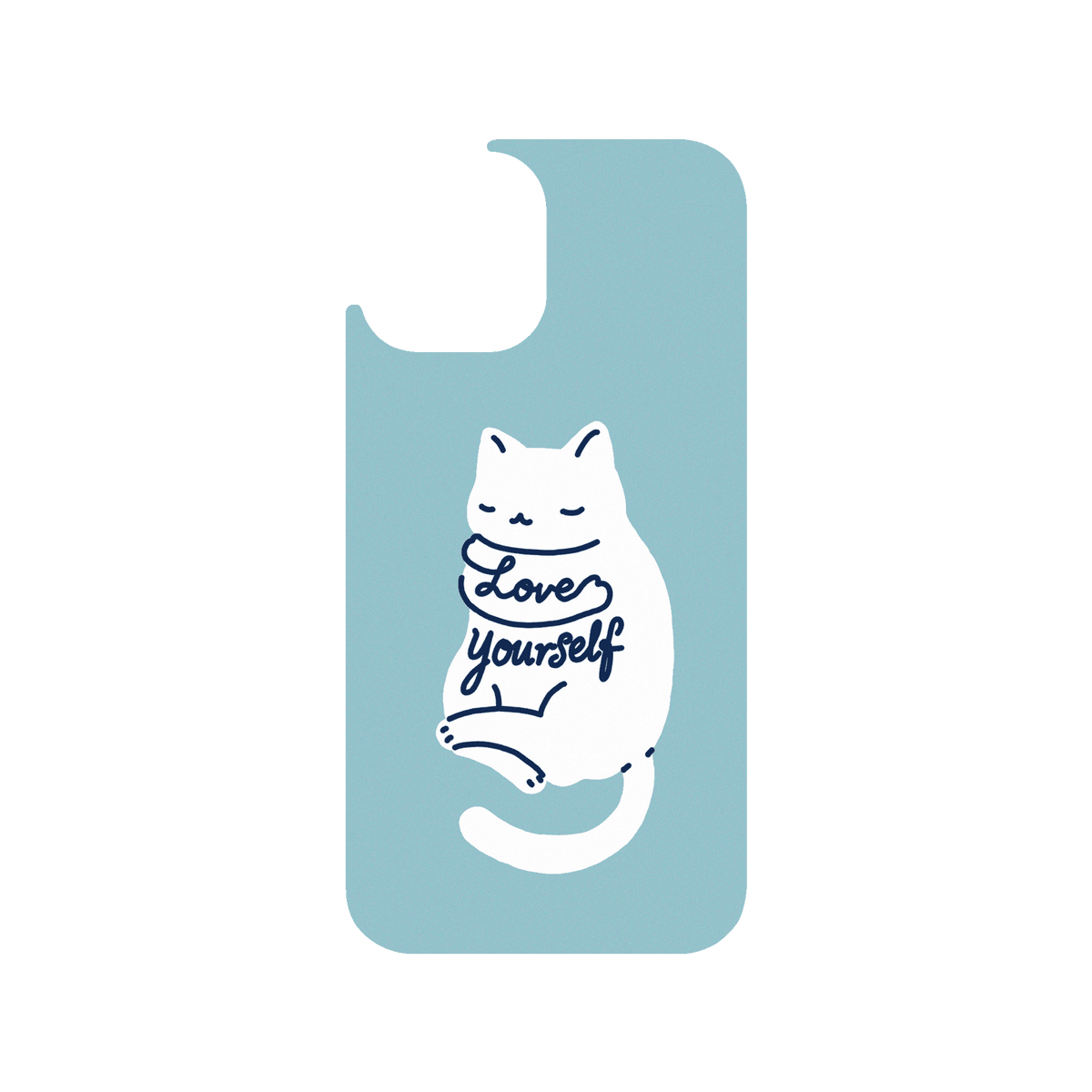 RHINOSHIELD X I Love Doodle Clear iPhone 12 Pro Case - Mindful Cat - Love Yourself