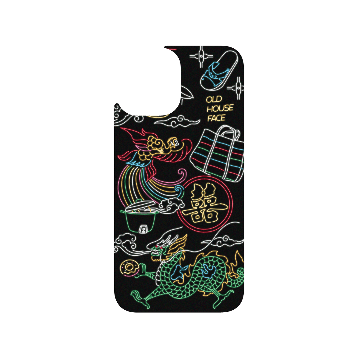 RHINOSHIELD X OldHouseFace Clear iPhone 12 Pro Max Case - Taiwanese Neon Light