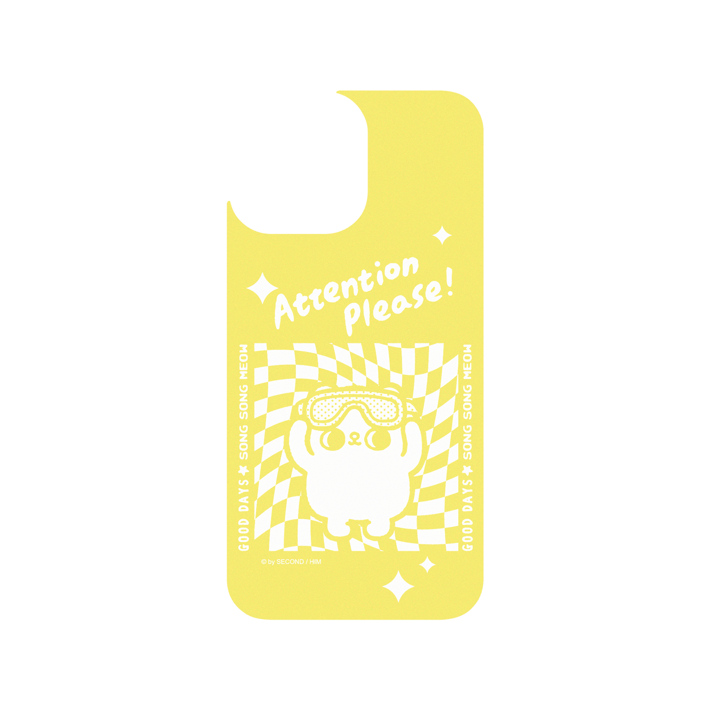 RHINOSHIELD X Song Song Meow by SECOND Clear iPhone 13 Pro Max Case - Attention Please