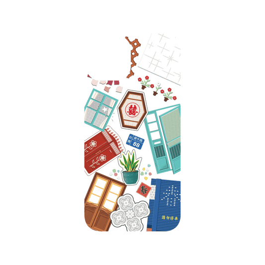 RHINOSHIELD X OldHouseFace Clear iPhone 13 Case - Classic House Compilation