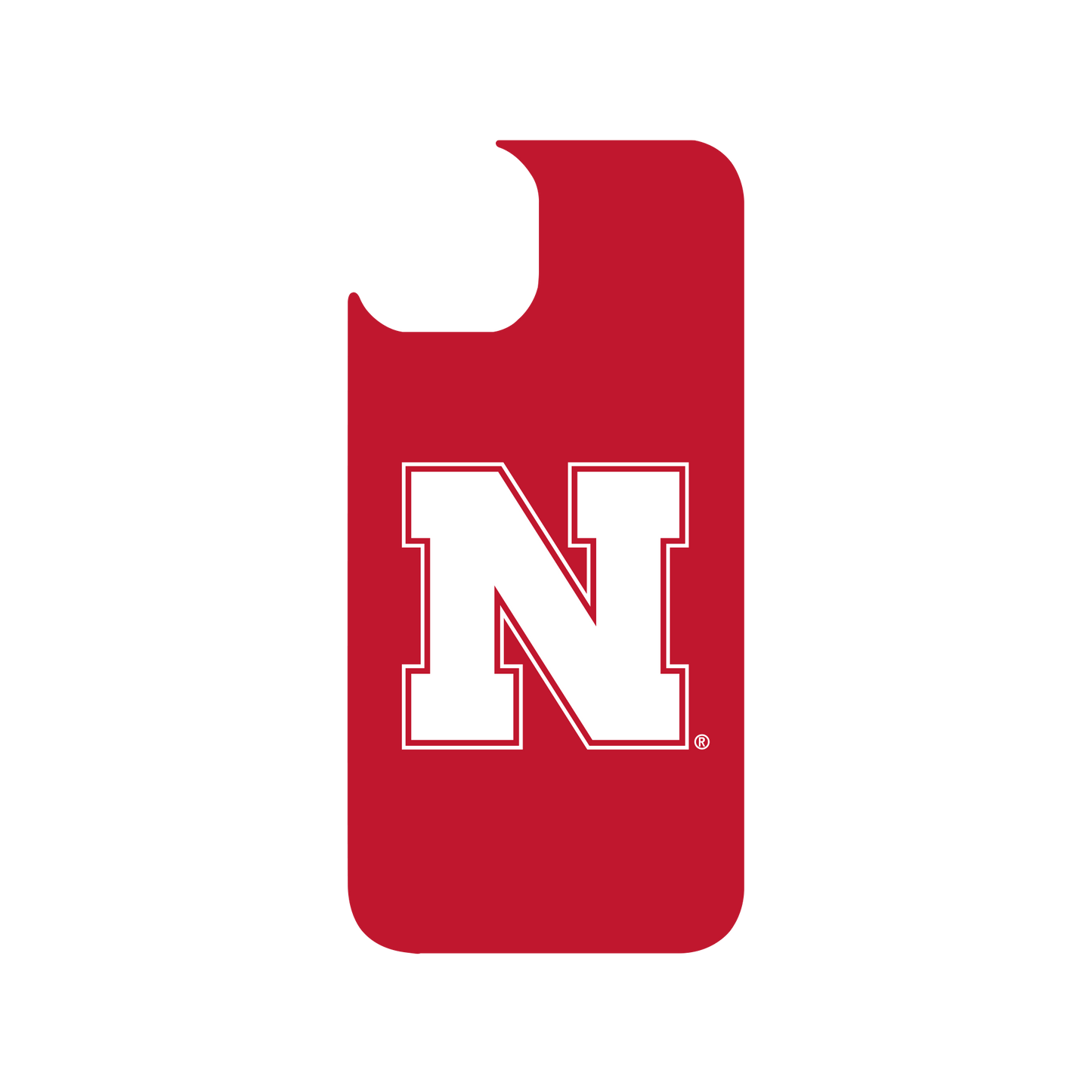 RHINOSHIELD X U.S. College Collections Clear Case (MagSafe compatible) iPhone 14 - University of Nebraska–Lincoln - Nebrasks White