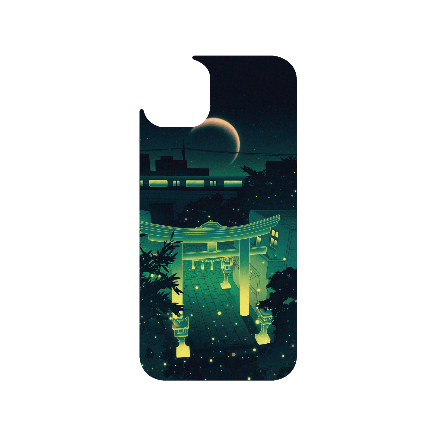 RHINOSHIELD X Surudenise Clear iPhone 14 Plus Case - Japan at Night
