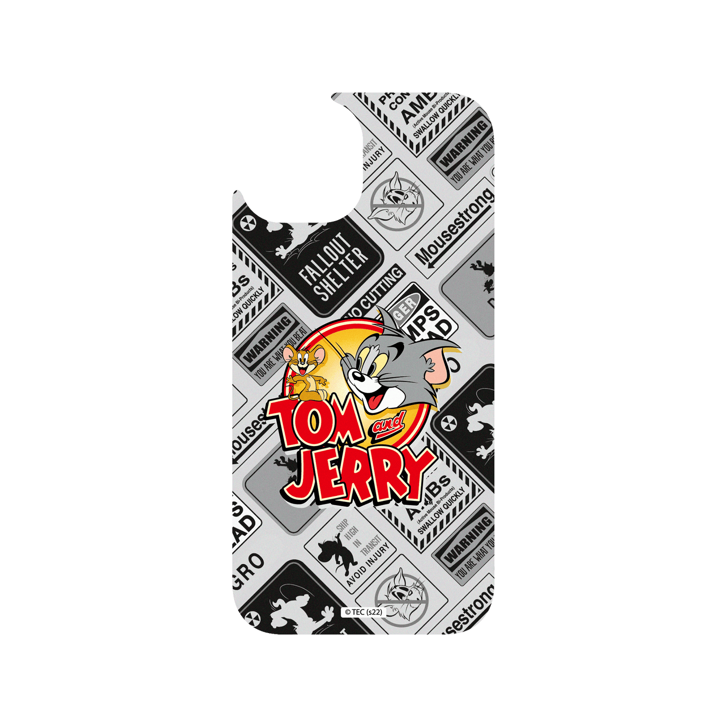 iPhone 15 犀牛盾JellyTint透明手機殼 Tom and Jerry - 貼紙系列 - 復古LOGO