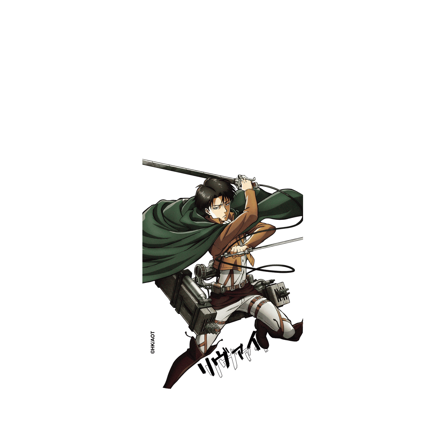 RHINOSHIELD X Attack on Titan Clear iPhone 15 Case - Levi in Action