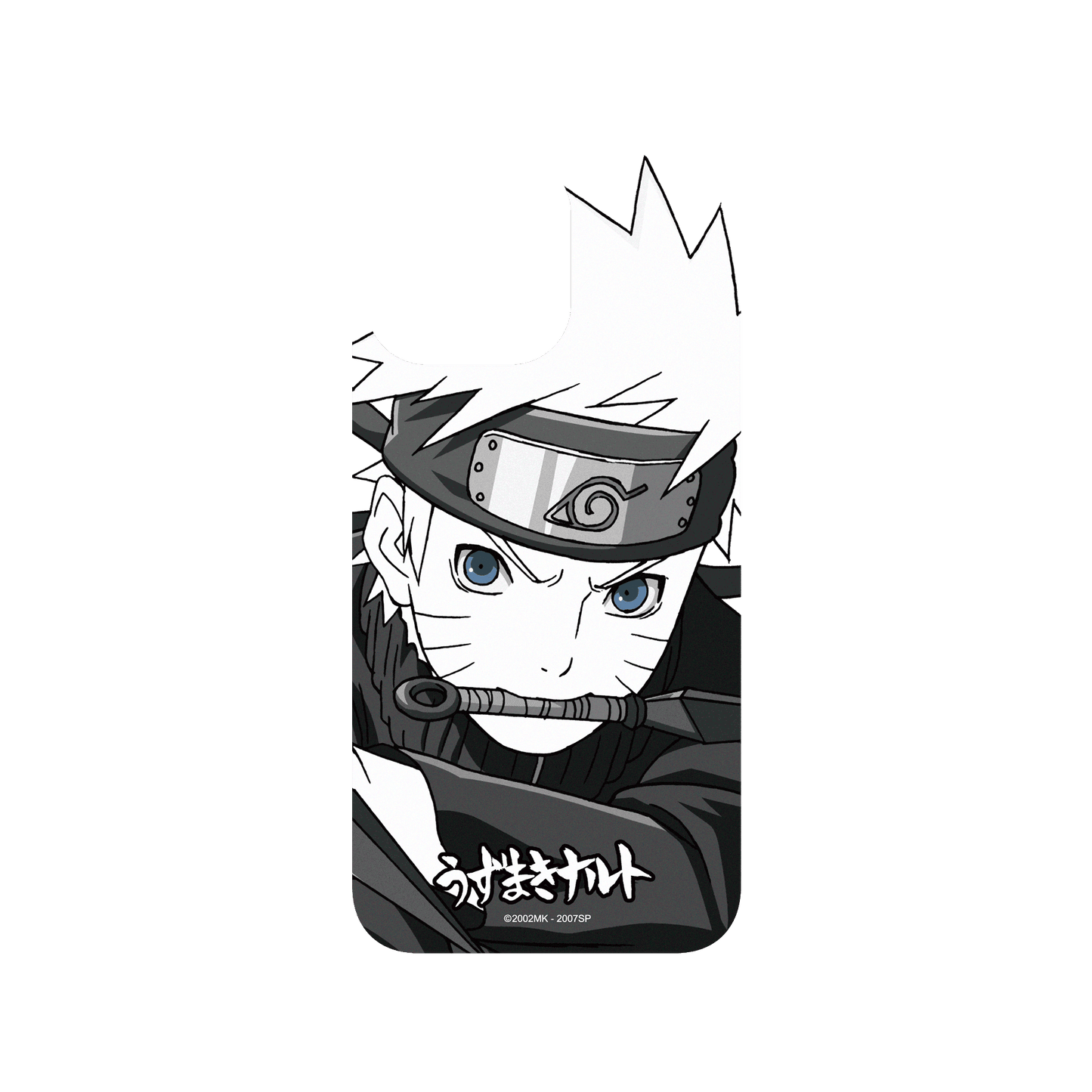 RHINOSHIELD X Naruto Shippuden Clear iPhone 15 Pro Max Case - Naruto Black & White