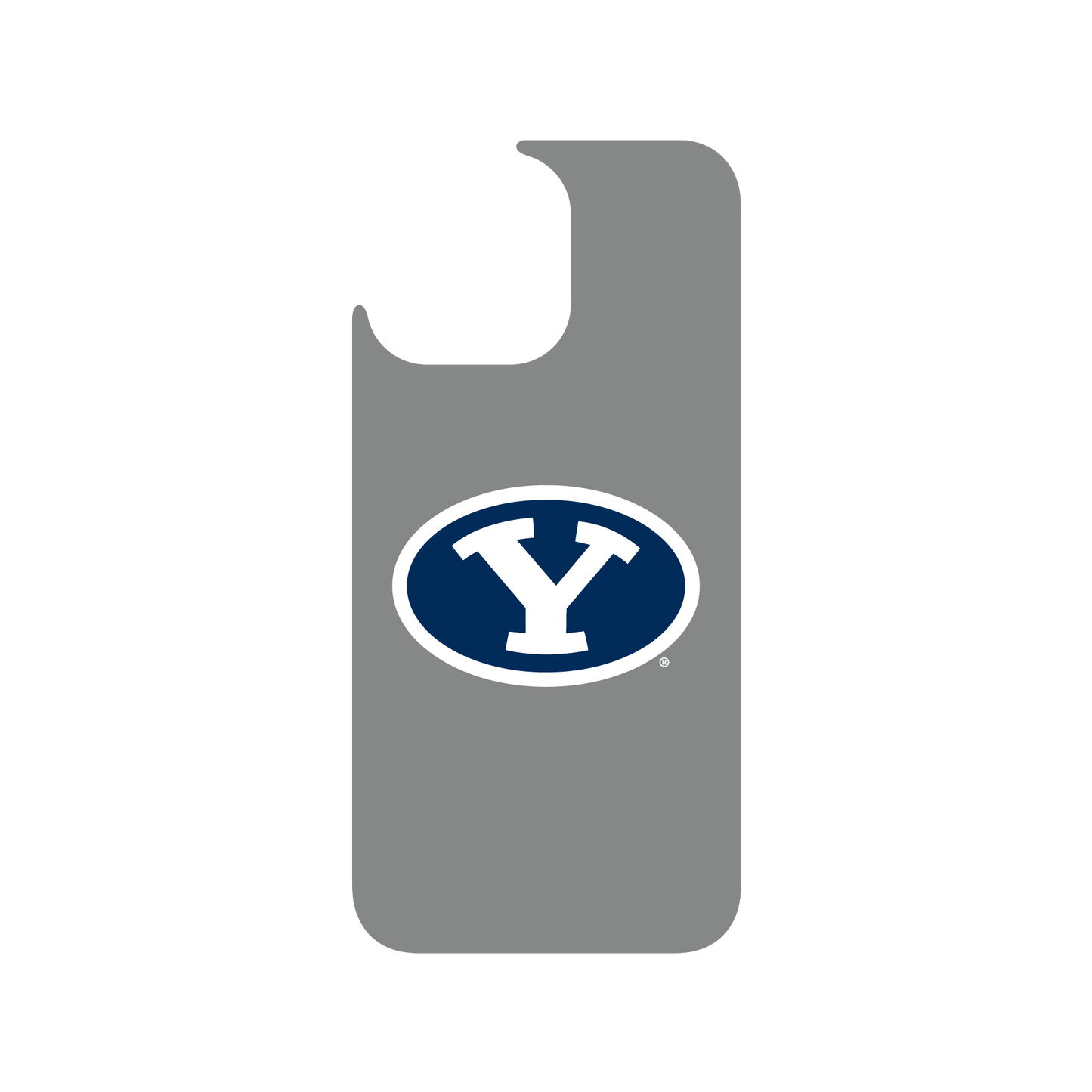 RHINOSHIELD X U.S. College Collections Clear Case (MagSafe compatible) iPhone 15 Pro Max - Brigham Young University - Y-Grey