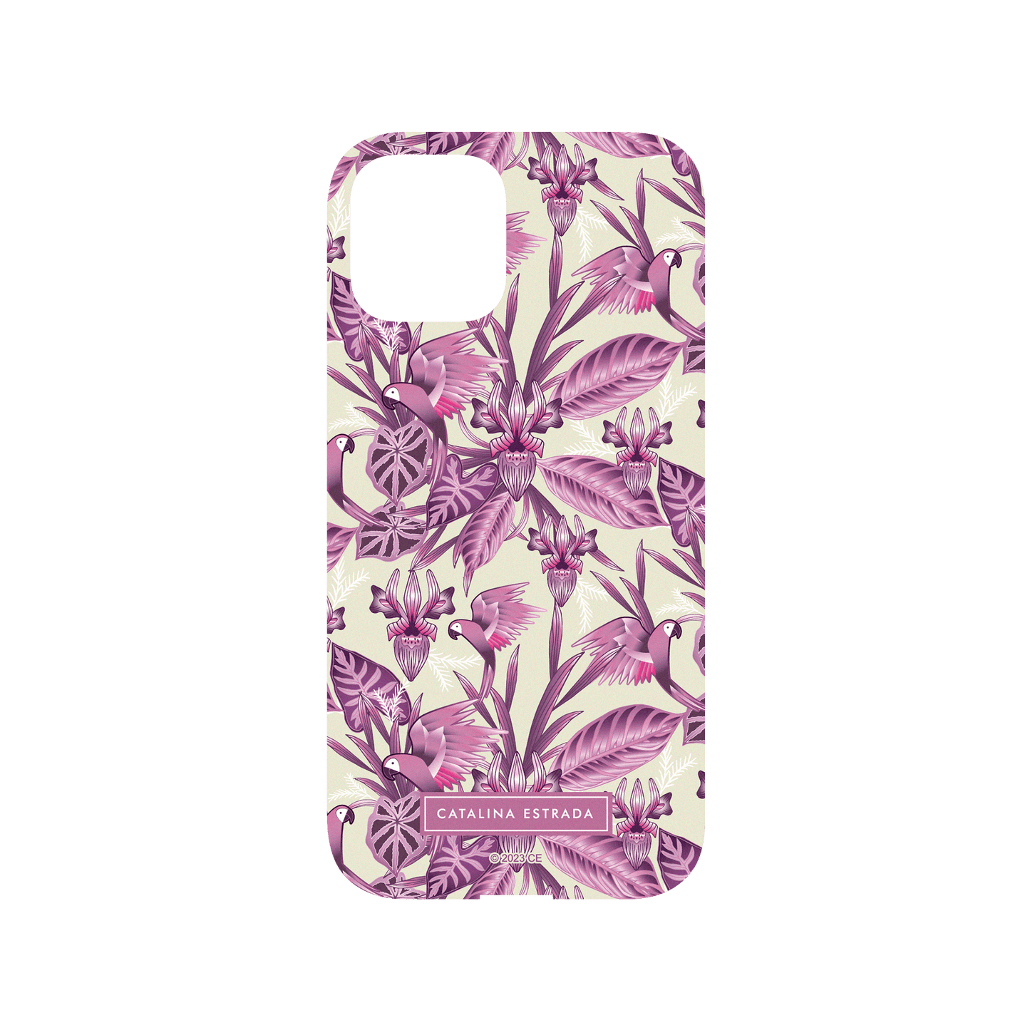 RHINOSHIELD X Catalina Estrada Mod NX (MagSafe compatible) iPhone 12 Pro Case - Guacamaya and Pink Parrot Backplate