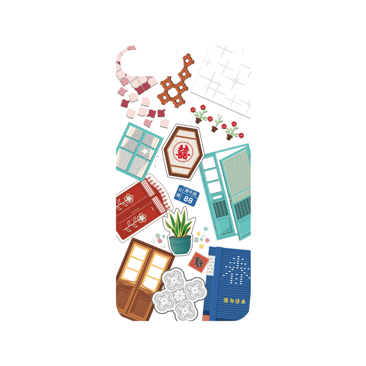 RHINOSHIELD X OldHouseFace Mod NX iPhone 7 Plus Case - Classic House Compilation Backplate