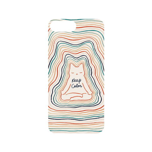 RHINOSHIELD X I Love Doodle Mod NX iPhone 8 Plus Case - Mindful Cat - Keep Calm Backplate