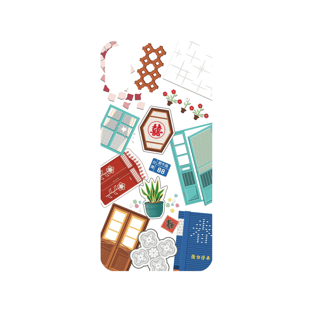 RHINOSHIELD X OldHouseFace Mod NX iPhone X Case - Classic House Compilation Backplate