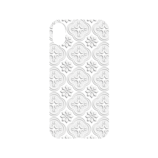 RHINOSHIELD X OldHouseFace Mod NX iPhone XR Case - Patterned Glass- Begonia Flowers Backplate