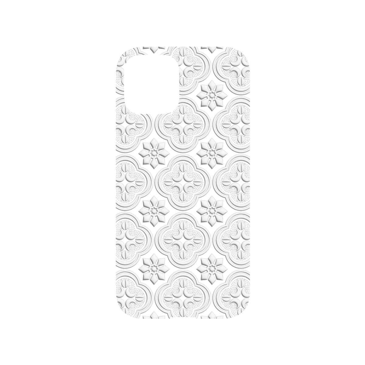 RHINOSHIELD X OldHouseFace Mod NX iPhone 12 Case - Patterned Glass- Begonia Flowers Backplate