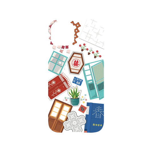 RHINOSHIELD X OldHouseFace Mod NX iPhone 13 Case - Classic House Compilation Backplate