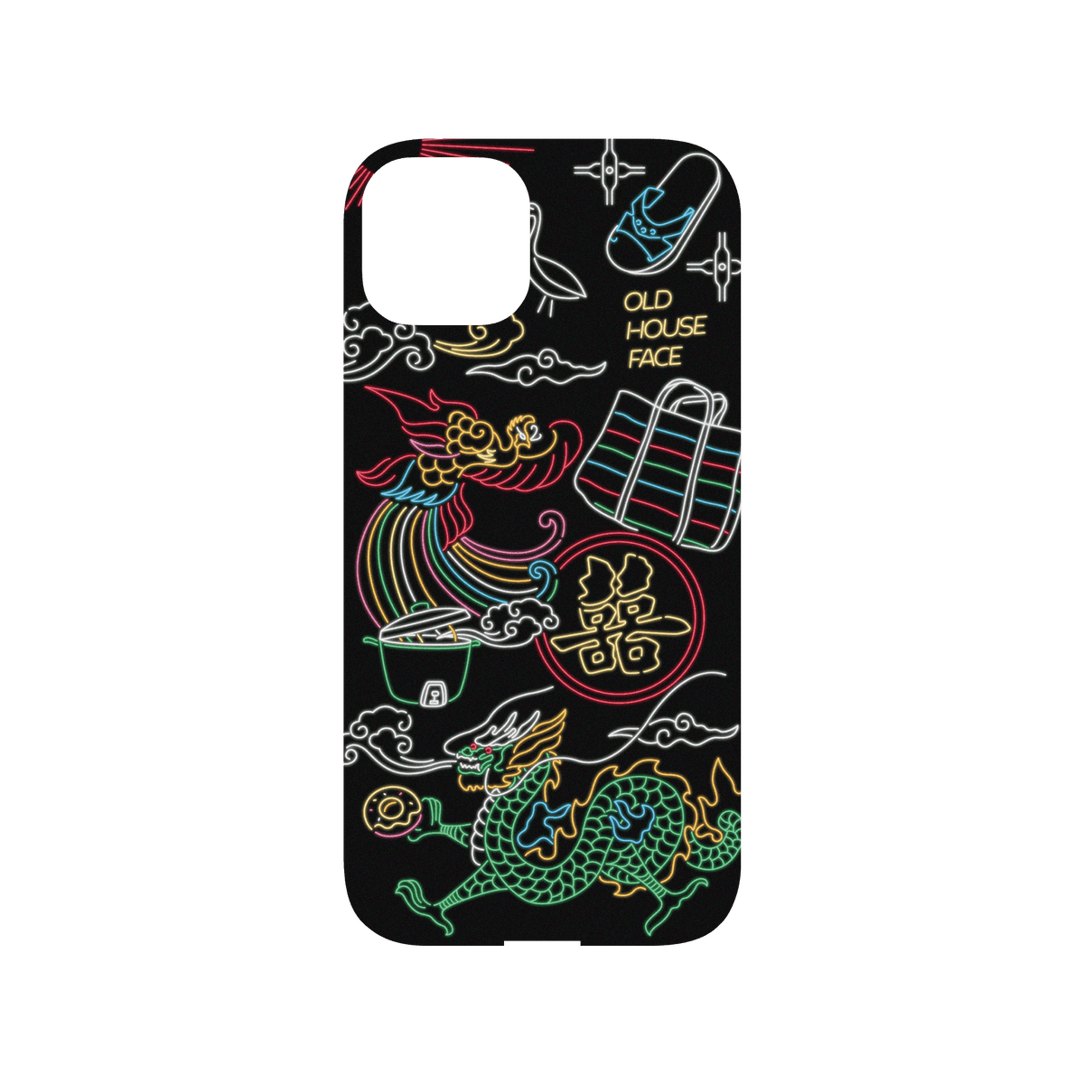 RHINOSHIELD X OldHouseFace Mod NX iPhone 13 Case - Taiwanese Neon Light Backplate