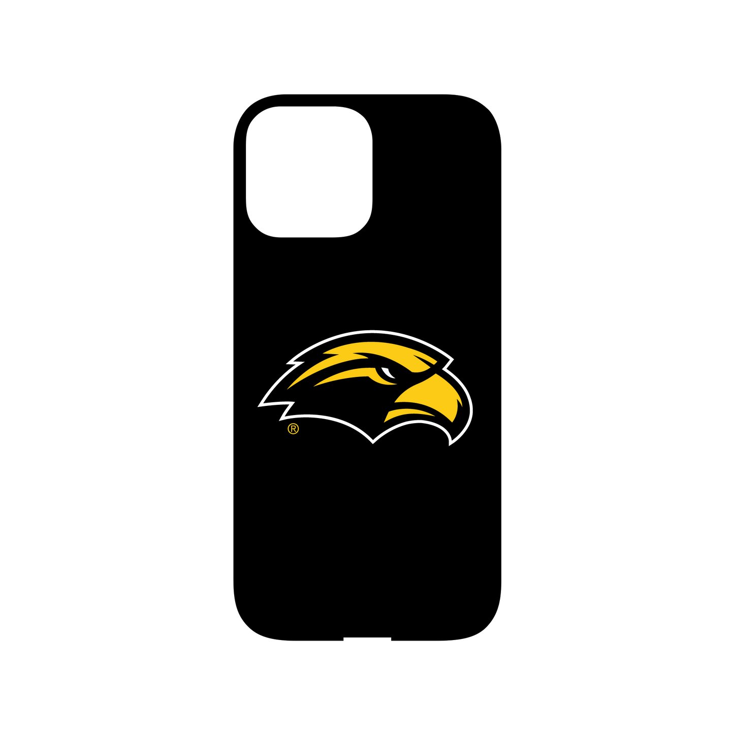 RHINOSHIELD X U.S. College Collections Mod NX (MagSafe compatible) iPhone 13 Pro Max Case - University of Southern Mississippi - Golden Eagles - Dark Background Backplate