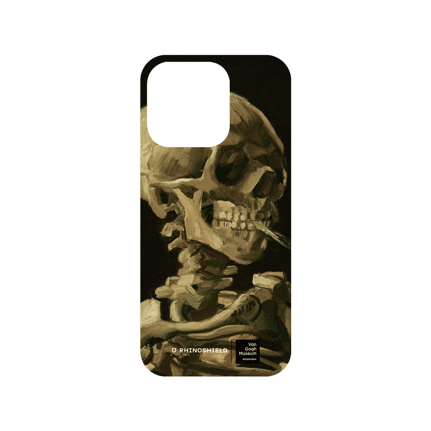 RHINOSHIELD X Van Gogh Museum Mod NX (MagSafe compatible) iPhone 15 Pro Case - Head of a Skeleton with a Burning Cigarette Backplate
