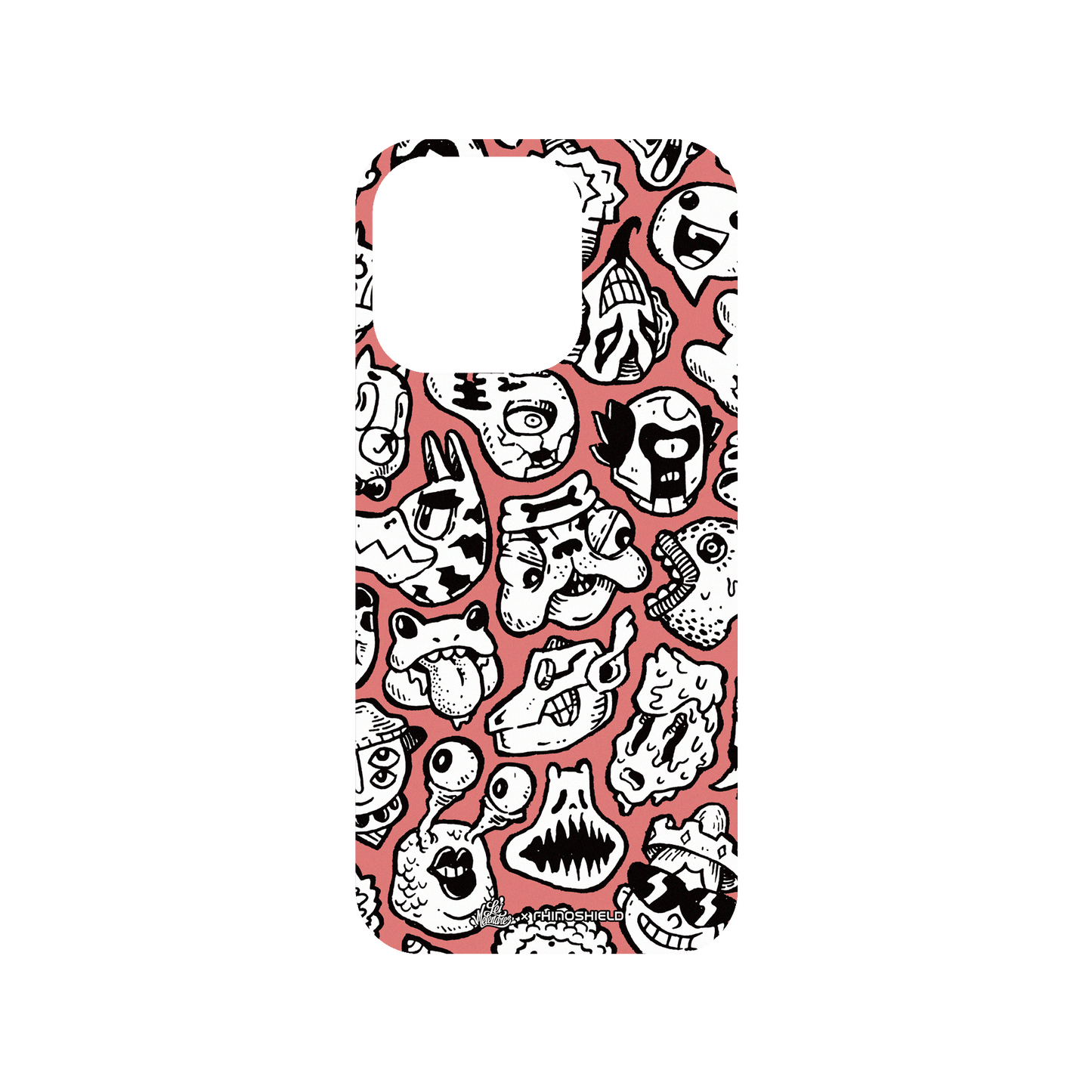 RHINOSHIELD X Lei Melendres Mod NX iPhone 15 Pro Case - Puzzle Heads Red Backplate