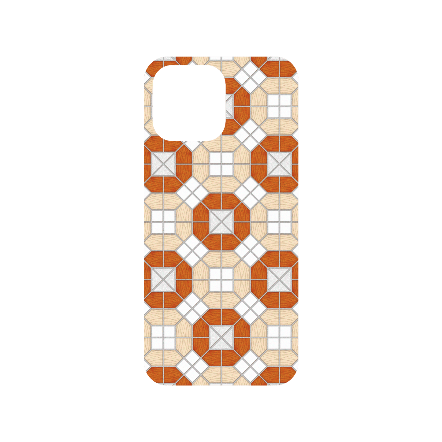 RHINOSHIELD X OldHouseFace Mod NX iPhone 15 Pro Max Case - Mosaic - Lumber Store Backplate
