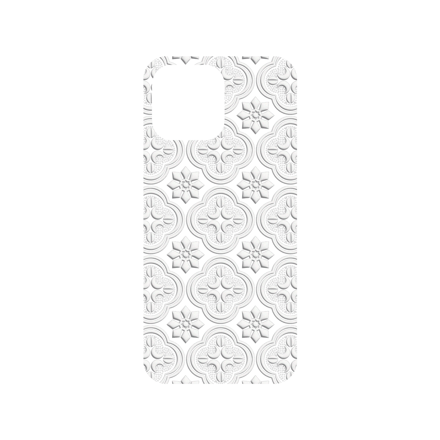 RHINOSHIELD X OldHouseFace Mod NX iPhone 15 Pro Max Case - Patterned Glass- Begonia Flowers Backplate