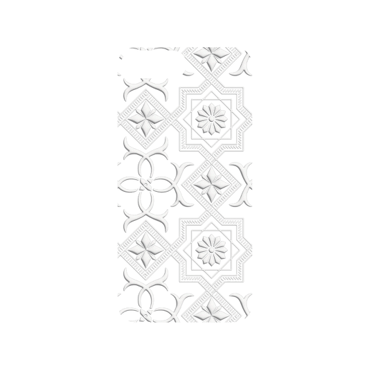 RHINOSHIELD X OldHouseFace SolidSuit iPhone 8 Plus Case - Patterned Glass- Cube and Flower