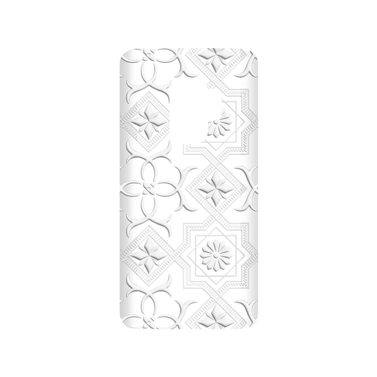 RHINOSHIELD X OldHouseFace SolidSuit Samsung Galaxy S9 Case - Patterned Glass- Cube and Flower