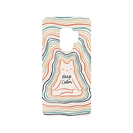 RHINOSHIELD X I Love Doodle SolidSuit Samsung Galaxy S9 Case - Mindful Cat - Keep Calm