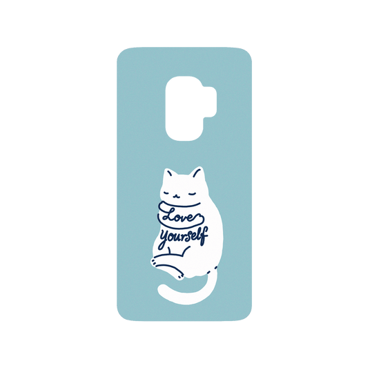 RHINOSHIELD X I Love Doodle SolidSuit Samsung Galaxy S9 Case - Mindful Cat - Love Yourself