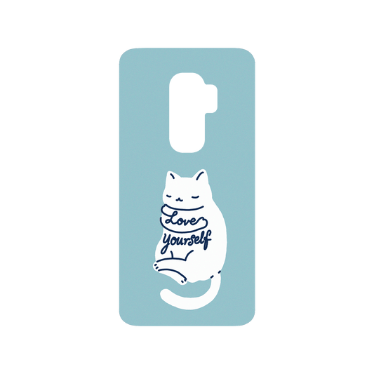 RHINOSHIELD X I Love Doodle SolidSuit Samsung Galaxy S9+ Case - Mindful Cat - Love Yourself