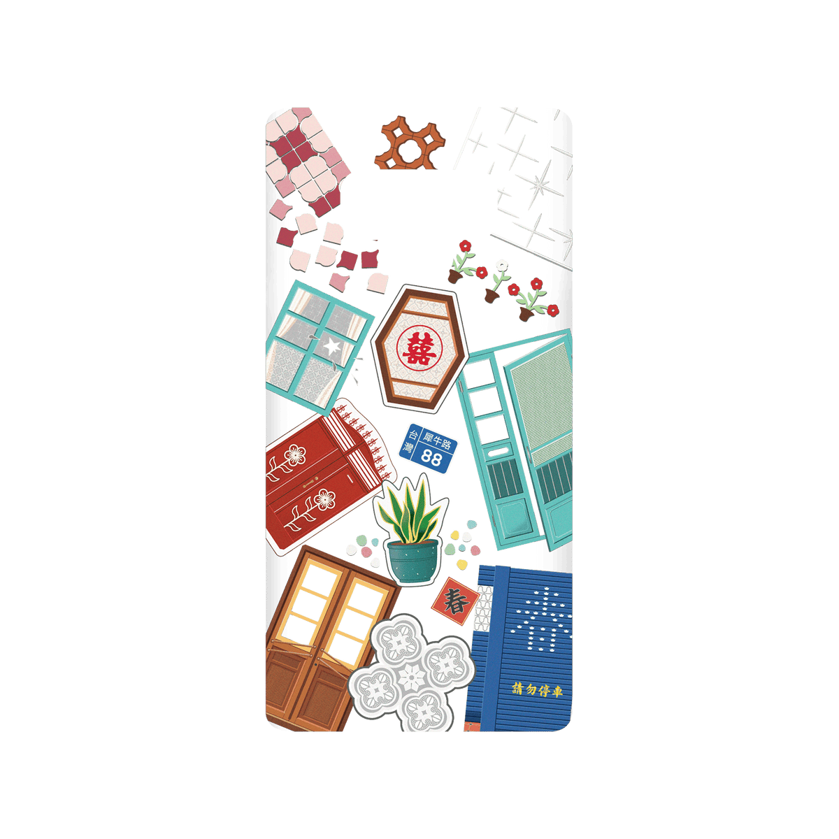 RHINOSHIELD X OldHouseFace SolidSuit Samsung Galaxy Note9 Case - Classic House Compilation