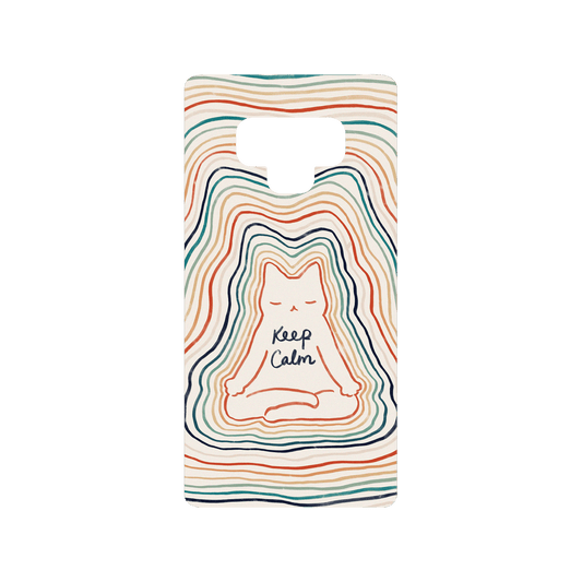 RHINOSHIELD X I Love Doodle SolidSuit Samsung Galaxy Note9 Case - Mindful Cat - Keep Calm